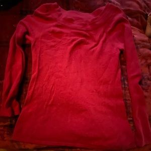 Burgundy long sleeve sweater